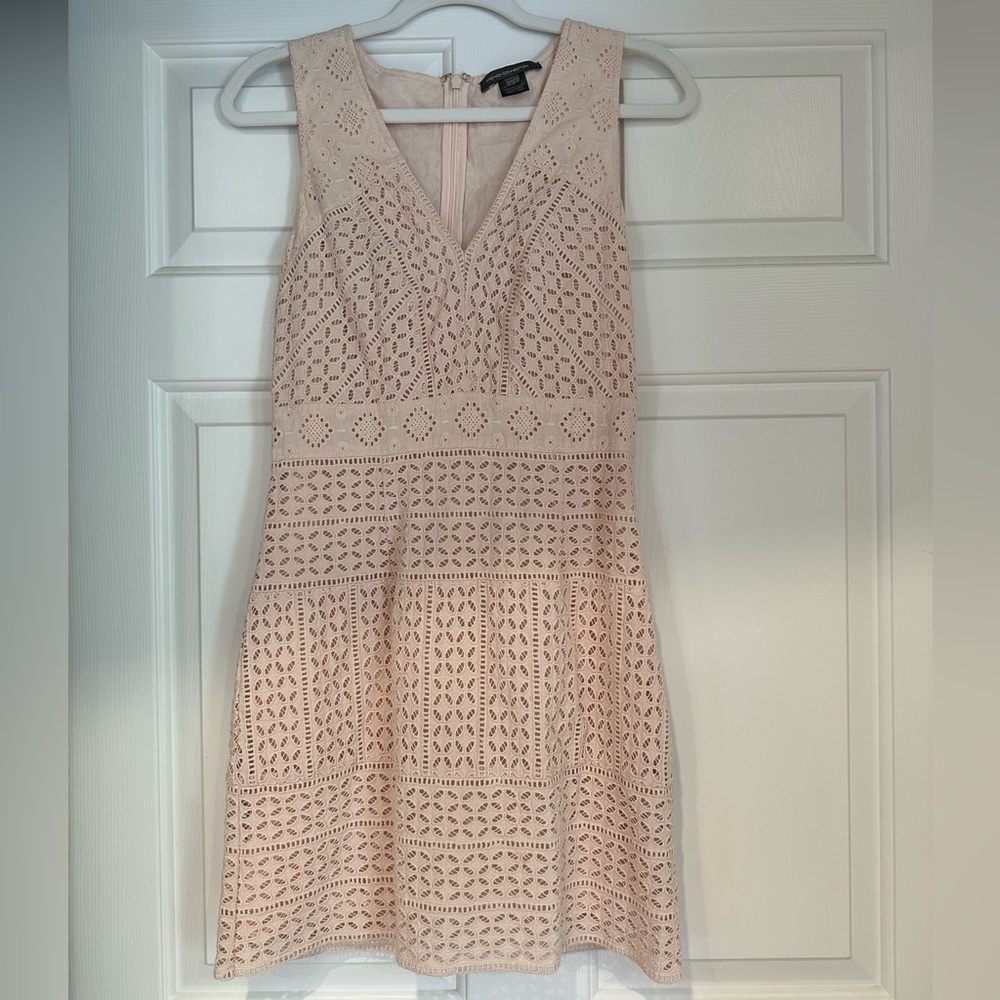 French Connection light pink dress (100% cotton)